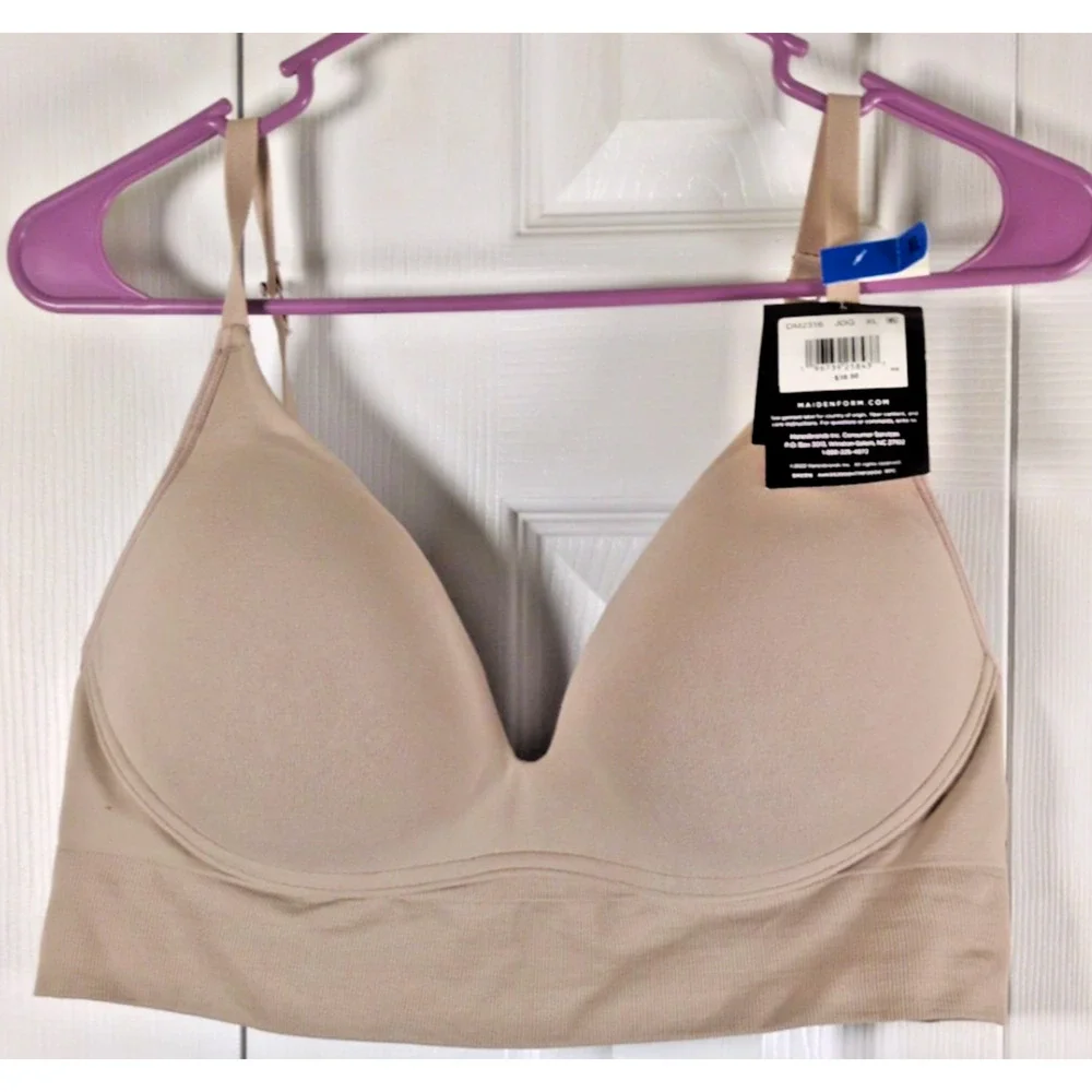 Maidenform Pure Comfort Natural Lift Wireless Bra XL Evening Blush DM2316
